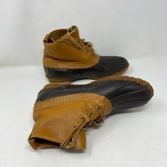 VTG L.L. Bean Women’s Hunting Shoe Brown Leather Duck Boots Size 6 Narrow - Picture 5 of 6
